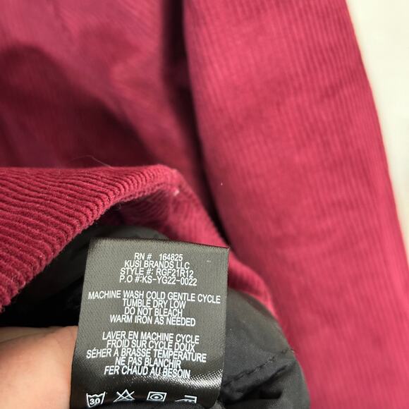 ROBERT GRAHAM Corduroy Shirt Field Jacket Burgundy Red Sz XXL - Picture 8 of 8